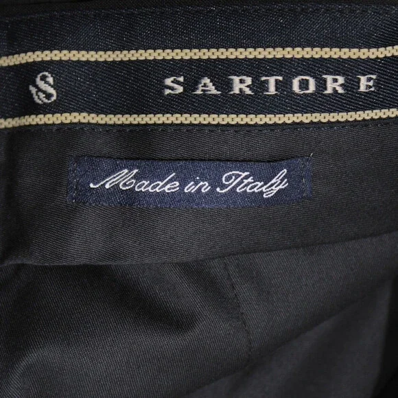 Sartore NWT Dress Pants Size 33 US Antonio in Solid Black Wool Blend